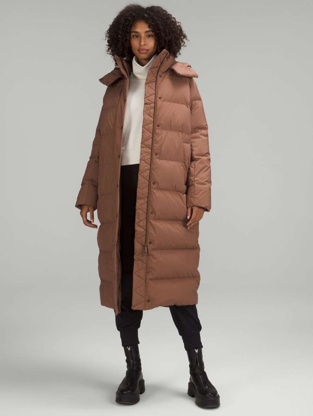 Lululemon wunder puff long Roasted Brown